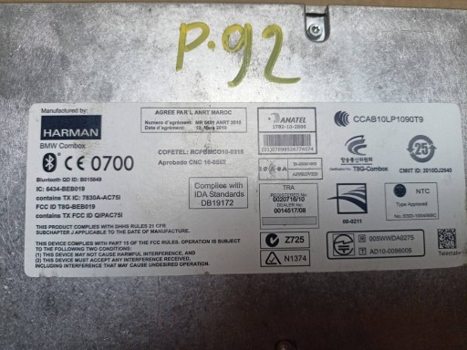 Centralina Bluetooth BMW 3 F30 2013 7830A-AC75I