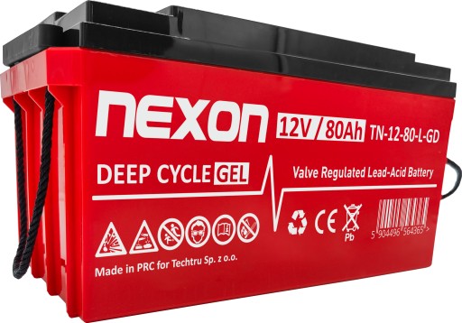 Гелевый аккумулятор для кемпера, лодки, печи центрального отопления, 12 в 80 ач (размер 65 ач)