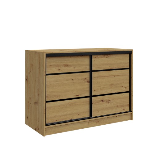 БроМАРКТ комод ЛОФТ 120 х 56 х 97 см дуб ремісничий матовий