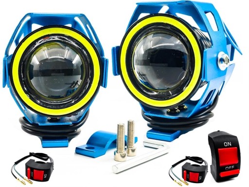 2x світлодіодний мотоцикл Галогенні лампи фари quad