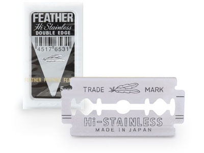 Feather Hi-Stainless holiace žiletky čierne 5ks