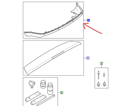 AM3M5J-17B891-AAXWAA - НАКЛАДКА ЗАДНЬОГО БАМПЕРА FORD C-MAX Mk1 2003-2008 рр