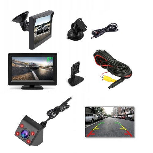 КОМПЛЕКТ МОНИТОРА 5 + КАМЕРА ЗАДНЕГО ВИДА 4 ИК ОПТИКА SONY