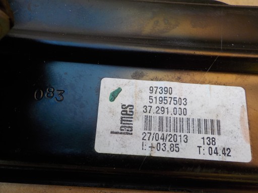 window regulator right front fiat 500L 2013r EUROPA