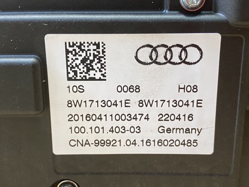 AUDI A4 A5 8W B9 trim changes of the gear 8W1713041E