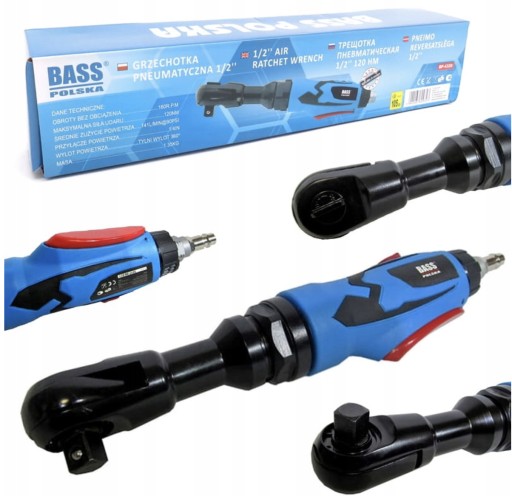 ПНЕВМАТИЧЕСКИЙ УГЛОВОЙ КЛЮЧ С ТРЕЩОТКОЙ 1/2