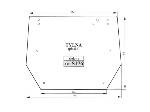 Заднє скло MASSEY Ferguson VALTRA 33118300 V33118