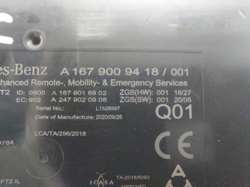 Mercedes EQC 400 W293 module control unit A1679009418-JLK01