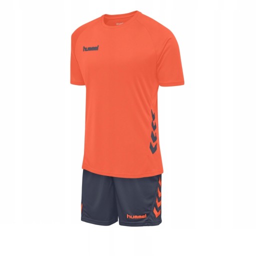 Дихаючий тренувальний набір Hummel Promo, розмір 128, оранжево-червоний