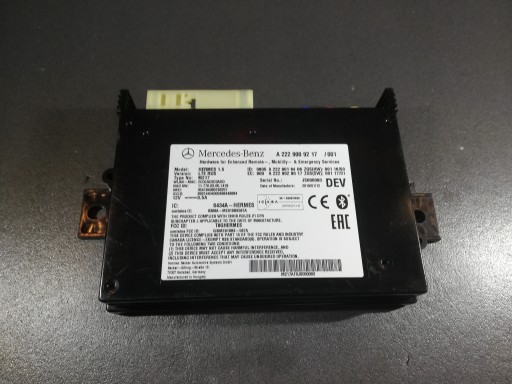 A2229009217 - 2229009217 bluetooth-коммуникатор mercedes w222