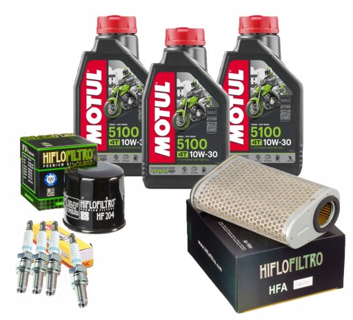 HF204 - Фільтр для свічок запалювання HONDA CB1000R SC60 CBF 1000 SC64 Oil Motul 5100 10W30 NGK