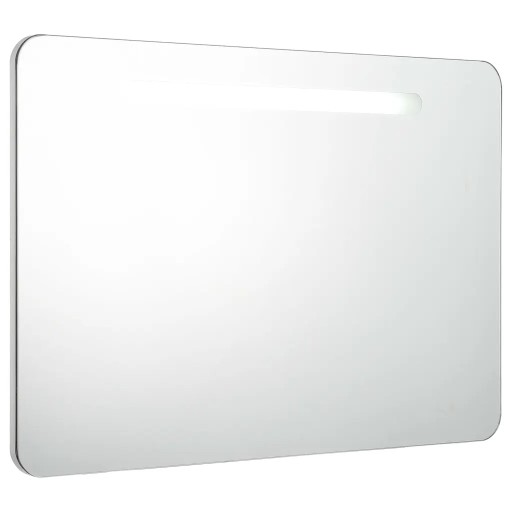 vidaXL Kúpeľňová skrinka so zrkadlom a LED, 80 x 9,5 x 55 cm