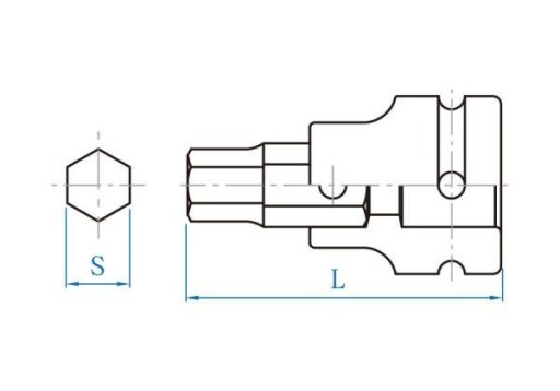 УДАРНАЯ НАСАДКА 1 ДЮЙМ 30 мм IMBUS ШЕСТИГРАННАЯ АМПУЛЬНАЯ КОРОЛЬ TONY