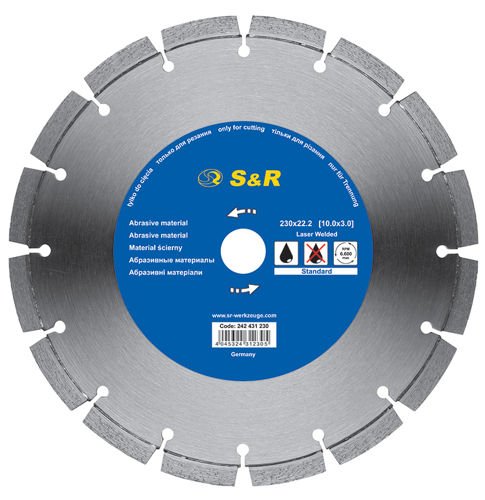 S & R алмазний сегментний диск 230x3 мм