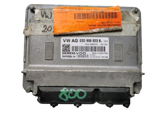 VW FOX 1.2B 5WP4050404 03D906023B Computer ECU
