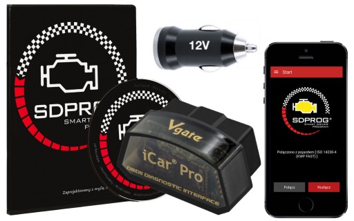 Зарядний пристрій iCAR PRO BT3 OBD2 INTERFACE ELM327 SDPROG