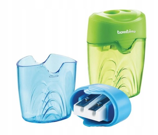 Точилка ручна подвійна з контейнером Bambino Multicolour