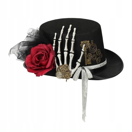 Dospelý kvetinový steampunk Top Hat Punk nakry