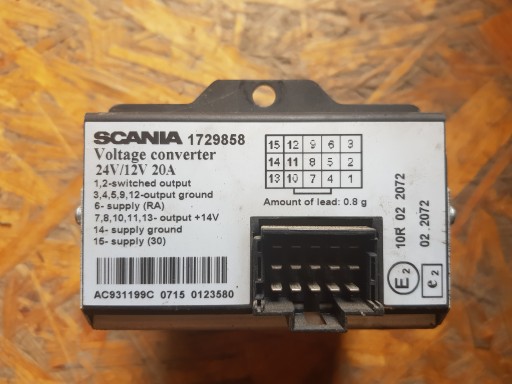 SCANIA R ПЕРЕТВОРЮВАЧ НАПРУГИ