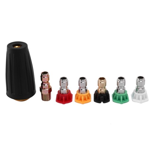 For Pressure Washer, Rotating Nozzle and 5 Tips, 1