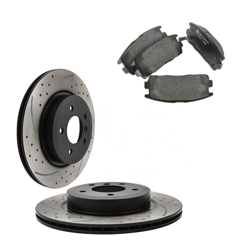 Предварительно просверленные диски + задние колодки CAPTIVA