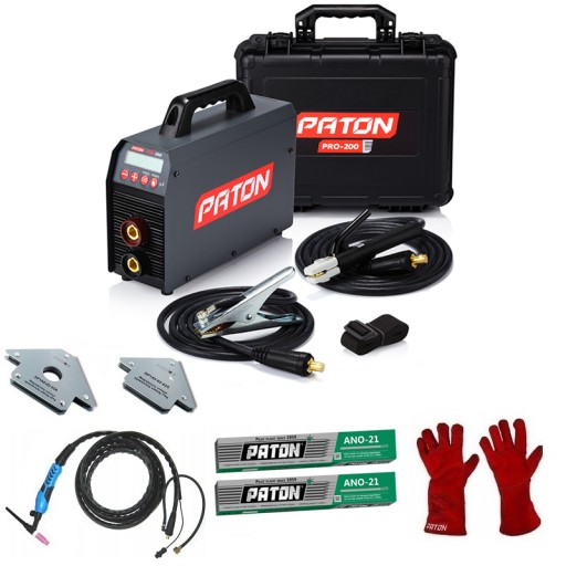 ІНВЕРТОРНИЙ ЗВАРЮВАЛЬНИЙ АПАРАТ MMA TIG PATON 200A PRO KIT