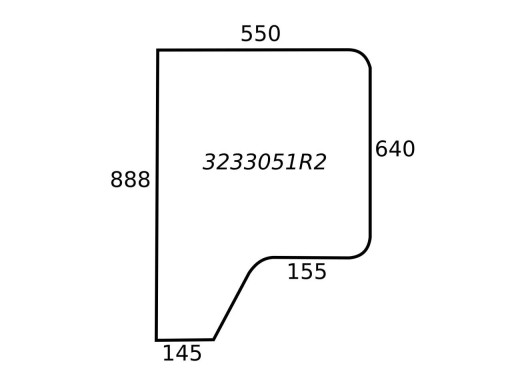 СКЛО ДВЕРЕЙ CASE 3233051R2