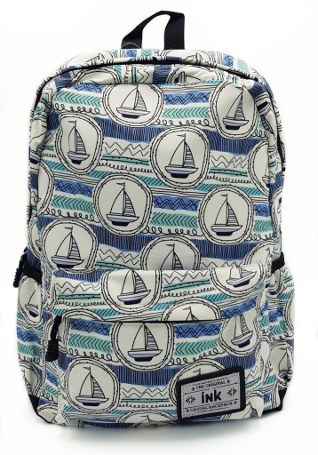 Рюкзак шкільний однокамерний Paso Shades of blue, Shades of gray і silver, Shades of green 15 л