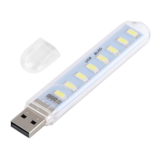 Mini lampka 8 LED USB - barwa ciepła - Sklep, Opinie, Cena w