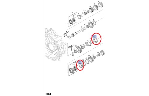96964631 КІЛЬЦЕ СИНХРОНІЗАЦІЇ OPEL ANTARA