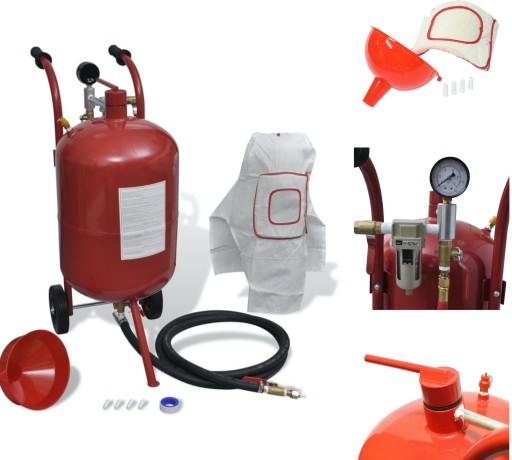 СИФОННА МАШИНА ДЛЯ ПІСКУ 38Л МОБІЛЬНА + 58 НАСОДОК + МАСКА + ФОНЕР