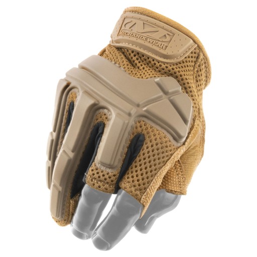 Захисні рукавички Mechanix Wear M-Pact Partial Finger S у відтінках коричневого та бежевого