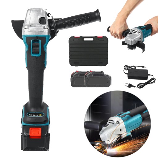 КУТОВА ШЛІФУВАЛЬНА МАШИНА ПОТУЖНА КУТОВА ШЛІФУВАЛЬНА МАШИНА 2600MAH З ЗАХИСНОЮ КРИШКОЮ 125ММ