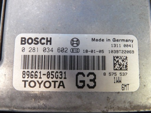 TOYOTA AVENSIS T27 LIFT T29 VERSO 1.6 D4D Computer DES MOTORS Bedienteil