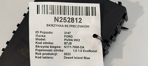 Module fusibles BCM LU5T-15604-BJAE FORD PUMA MK2