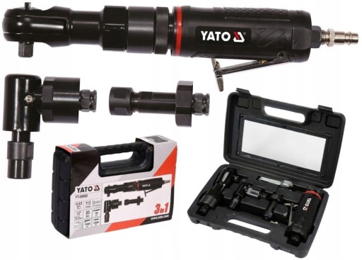 YATO пневматичний кутовий шліфувальний верстат з храповим механізмом 3в1