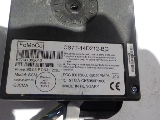 FORD MONDEO IV modulo BLUETOOTH CS7T-14D212-BG FOMOKO