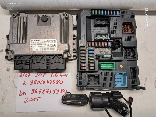 Компьютер peugeot 208 9805947380 bsi 9678355980 стартовый комплект