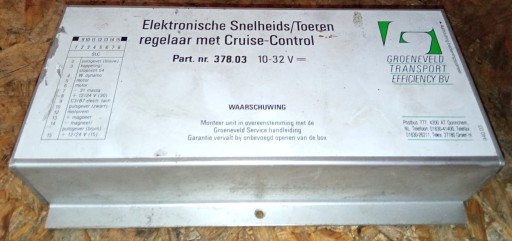 378.03 - Регулятор швидкості/оборотів круїз-контролю groeneveld