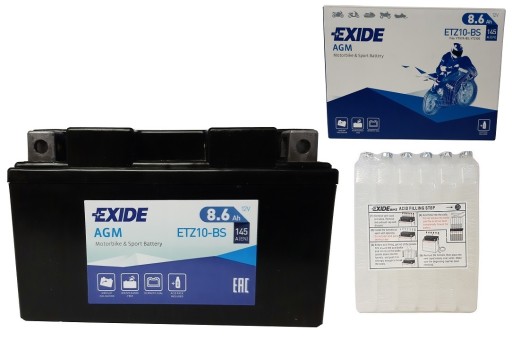 Аккумулятор ETZ10-BS 12V 8.6 Ah 145a Agm Exide