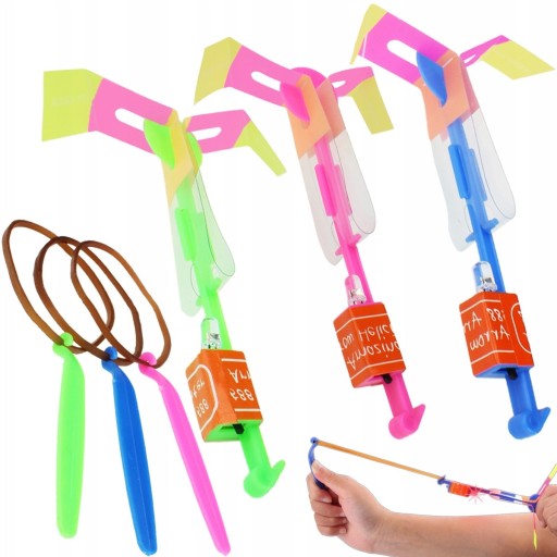 Парасолька літаюча рогатка LED вентилятор 3 шт