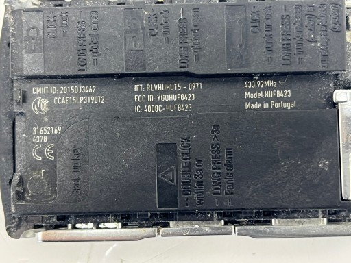 VOLVO S90 V90 II 16- Schlüssel PILOT GROT KEYLESS 31652169 433.92MHZ