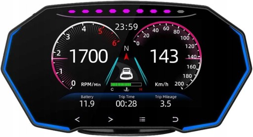 Цифровий OBD2 Speedometer ACECAR Head Up Display