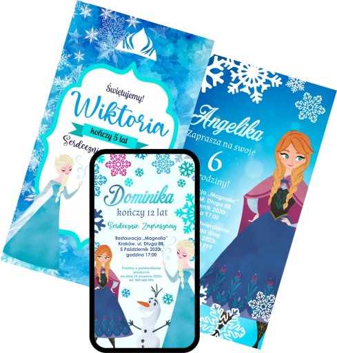 ЕЛЕКТРОННЕ ЗАПРОШЕННЯ ELECTRONIC FROZEN ДЕНЬ НАРОДЖЕННЯ