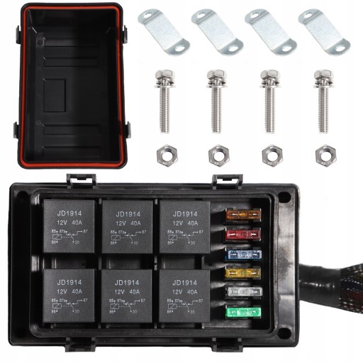 6942422609000 - Комплект релейного блоку запобіжників на 12 в з проводкою