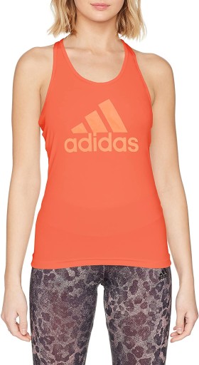 Тренувальна сорочка без рукавів Adidas M, оранжево-червона