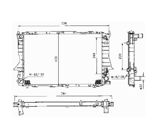 РАДИАТОР AUDI 100 C4 91- 4A0121251K НОВЫЙ