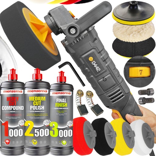АВТОПОЛИРОВАЛЬНАЯ МАШИНА + 4x ГУБКА + ПОЛИРОВАЛЬНАЯ ПАСТА MENZERNA
