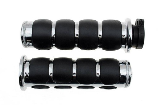 MOTTRHB-114C 25MM - ХРОМОВАНІ МЕТАЛЕВІ ЧОРНІ ГУМОВІ CHOPPER