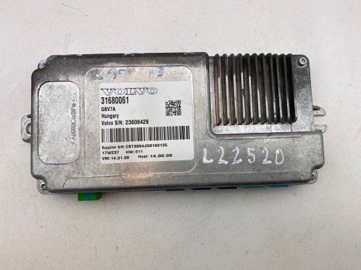 2018 volvo s90, модуль камеры/контроллер v90 31680061